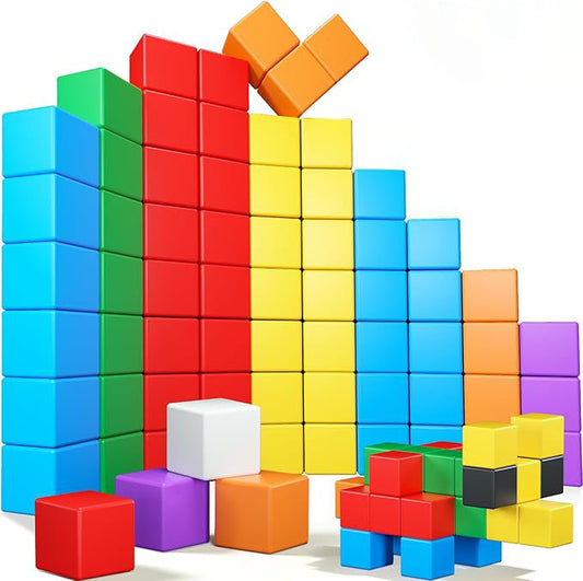 32PCS Magnetic Building Blocks for Toddlers Age 3-5 Magnet Cubes Toys  Educational Sensory  Toys 1-3 Christmas Birthday Gifts for Kids Ages 3 4 5 6 Year Old Boys Girls