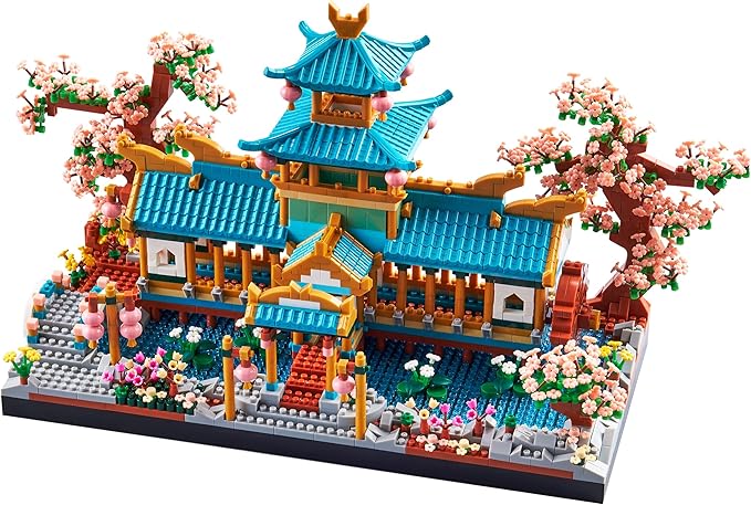 Garden Micro Building Blocks Set - 2350 pcs Architecture Challenging DIY Toy for Adults Home Display
