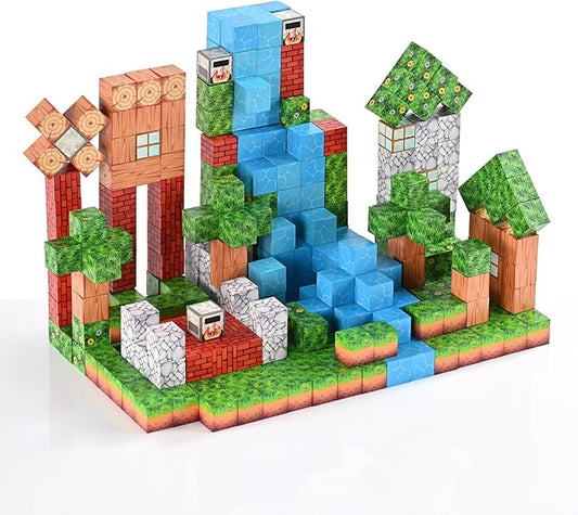 Magnetic Blocks 88 PCS -  Learning Building Toys for Kids Ages 3+, Child-Safe Magnetic Building Blocks for Creative Construction