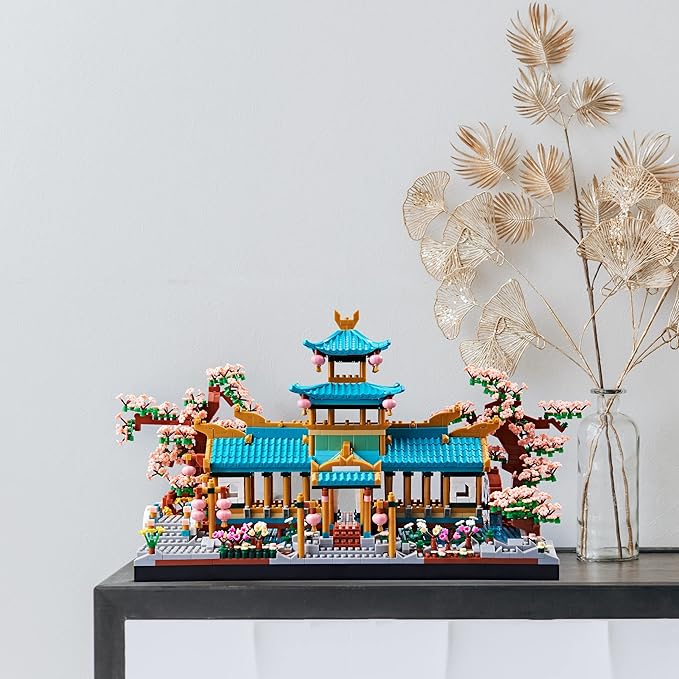 Garden Micro Building Blocks Set - 2350 pcs Architecture Challenging DIY Toy for Adults Home Display