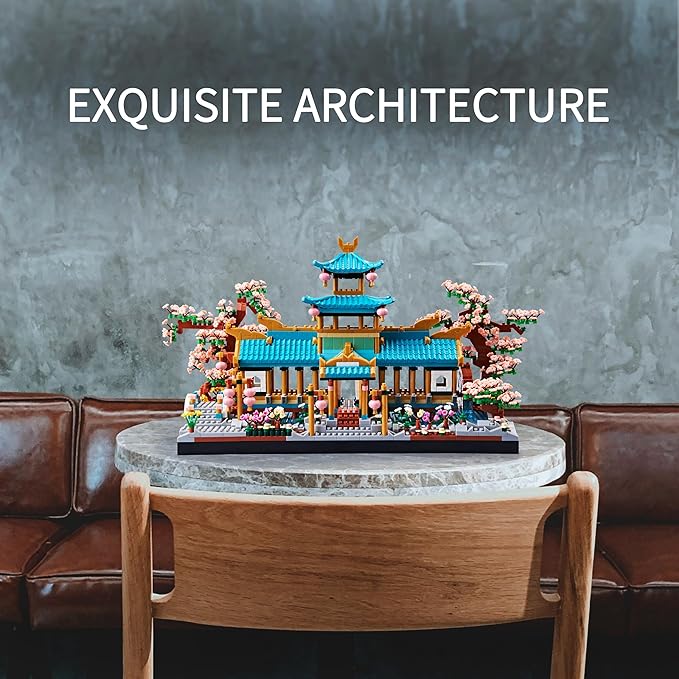 Garden Micro Building Blocks Set - 2350 pcs Architecture Challenging DIY Toy for Adults Home Display